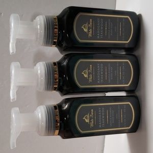 3 Bath & Body Works White Barn -  MAHOGANY TEAKWOOD Foaming Hand Soap
